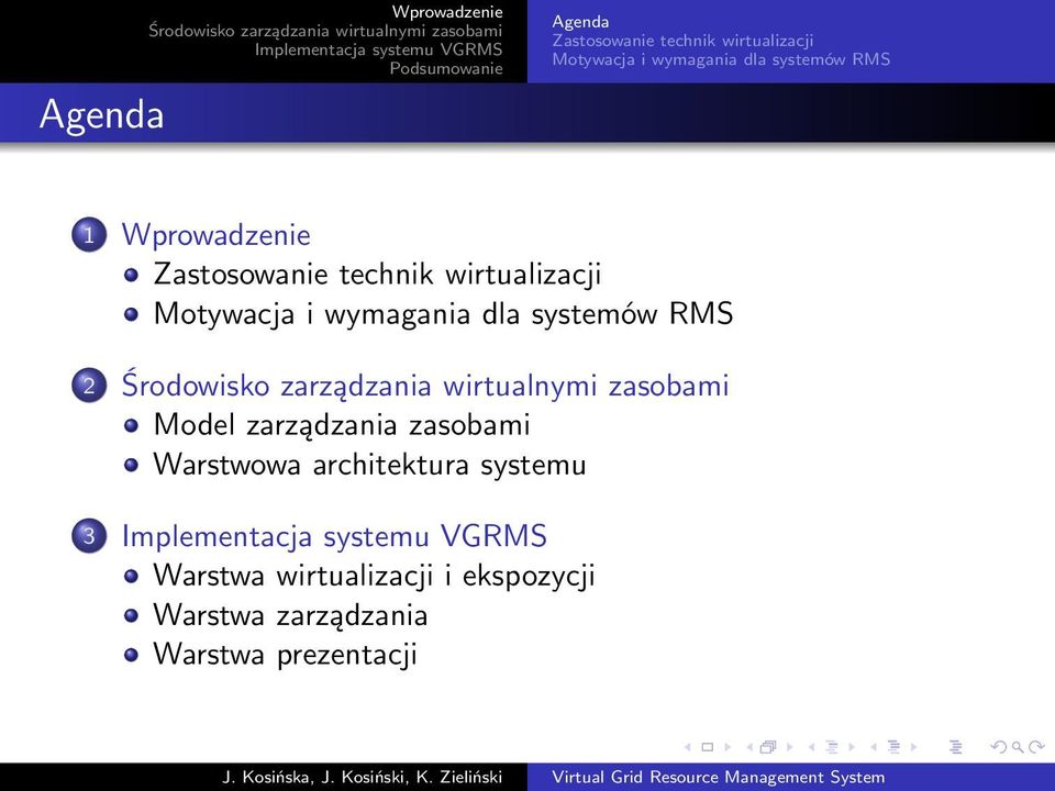 Motywacja i wymagania dla systemów RMS 2 Model zarządzania zasobami Warstwowa