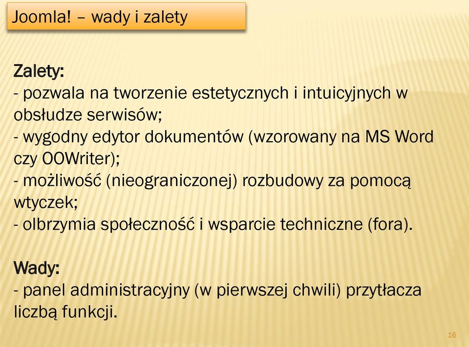 serwisów; - wygodny edytor dokumentów (wzorowany na MS Word czy OOWriter); - możliwość