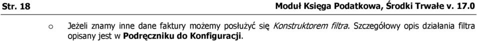 się Konstruktorem filtra.