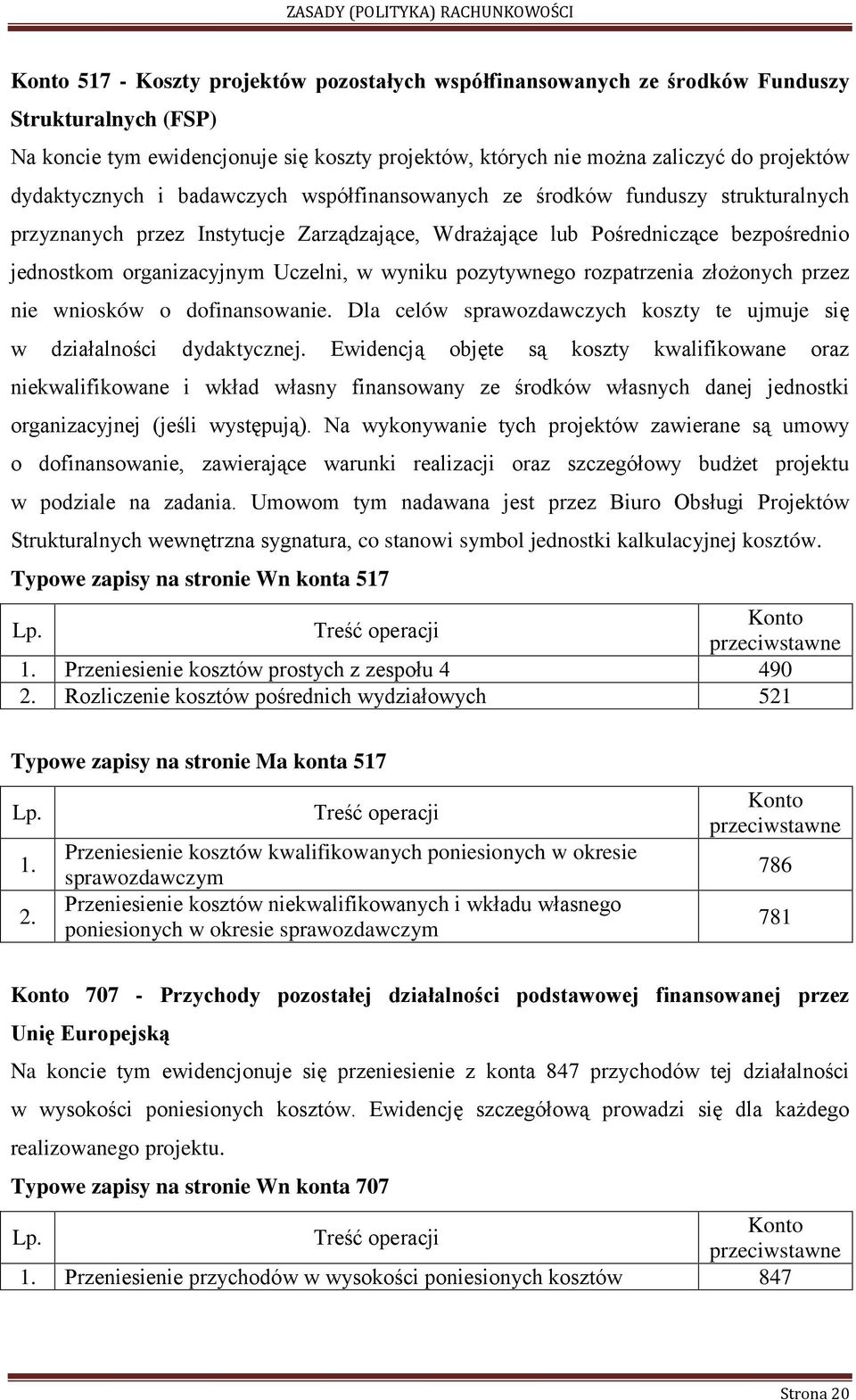 pozytywnego rozpatrzenia złożonych przez nie wniosków o dofinansowanie. Dla celów sprawozdawczych koszty te ujmuje się w działalności dydaktycznej.