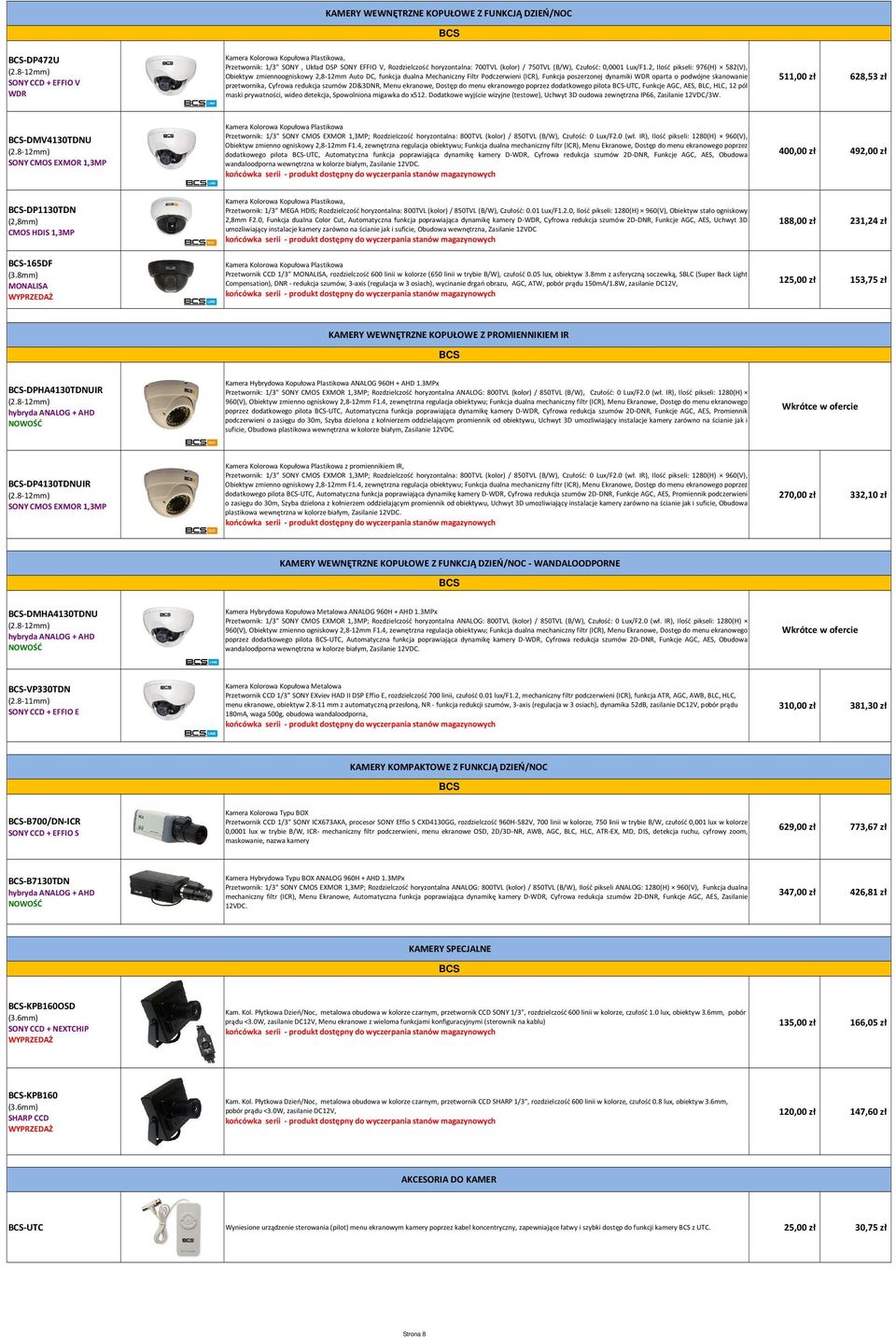 2, Ilość pikseli: 976(H) 582(V), Obiektyw zmiennoogniskowy 2,8-12mm Auto DC, funkcja dualna Mechaniczny Filtr Podczerwieni (ICR), Funkcja poszerzonej dynamiki WDR oparta o podwójne skanowanie