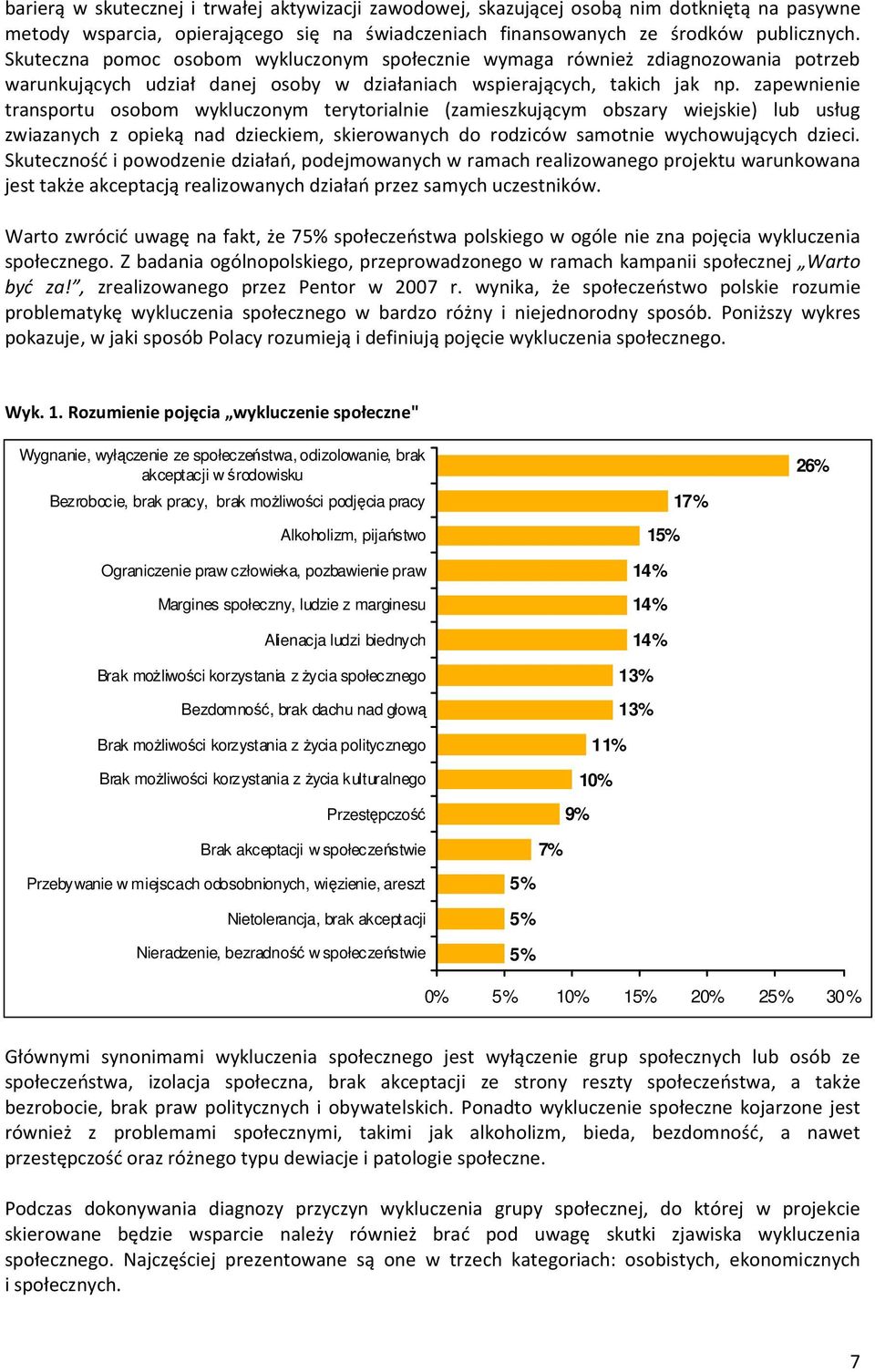 zapewnienie transportu osobom wykluczonym terytorialnie (zamieszkującym obszary wiejskie) lub usług zwiazanych z opieką nad dzieckiem, skierowanych do rodziców samotnie wychowujących dzieci.