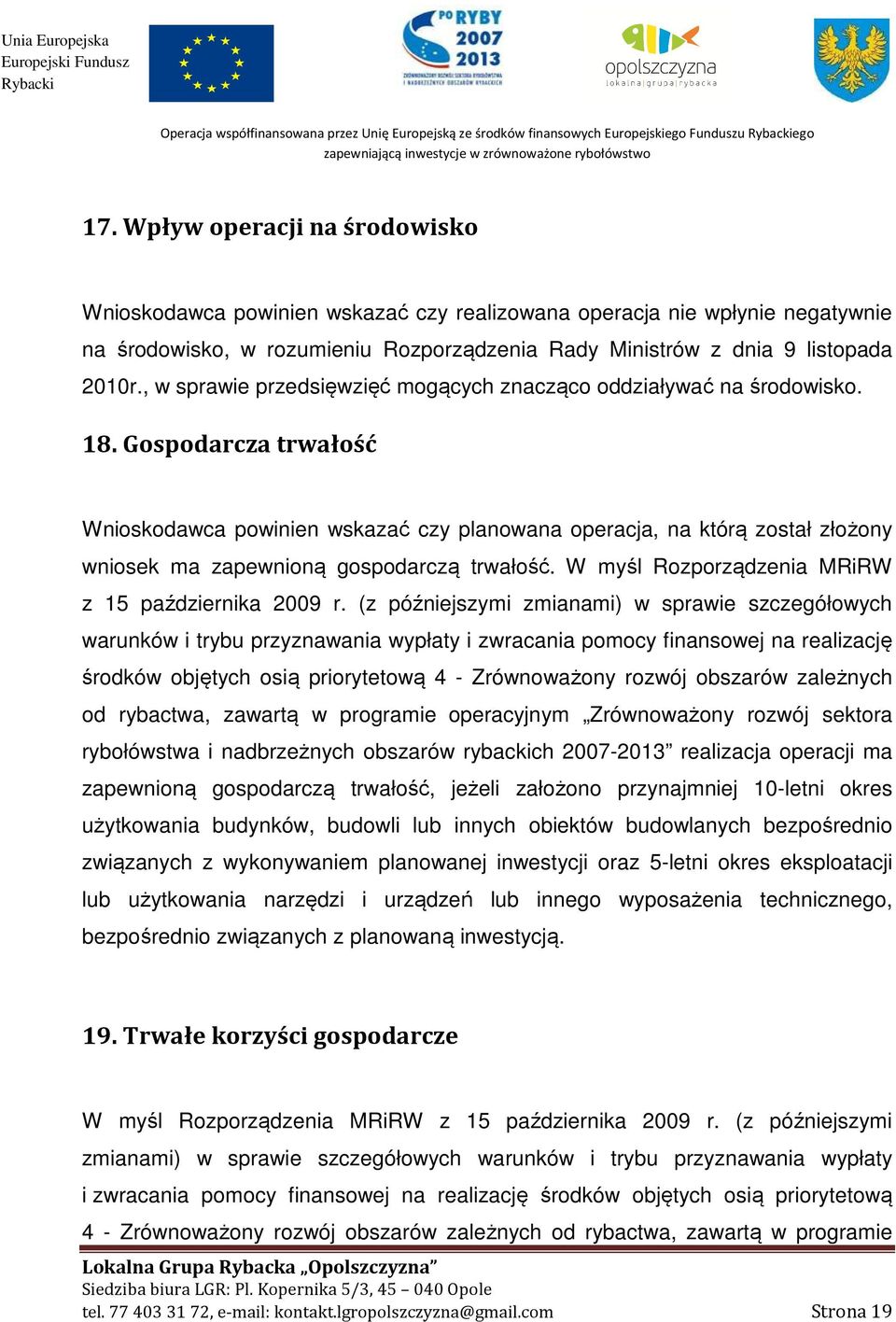 , w sprawie przedsięwzięć mogących znacząco oddziaływać na środowisko. 18.