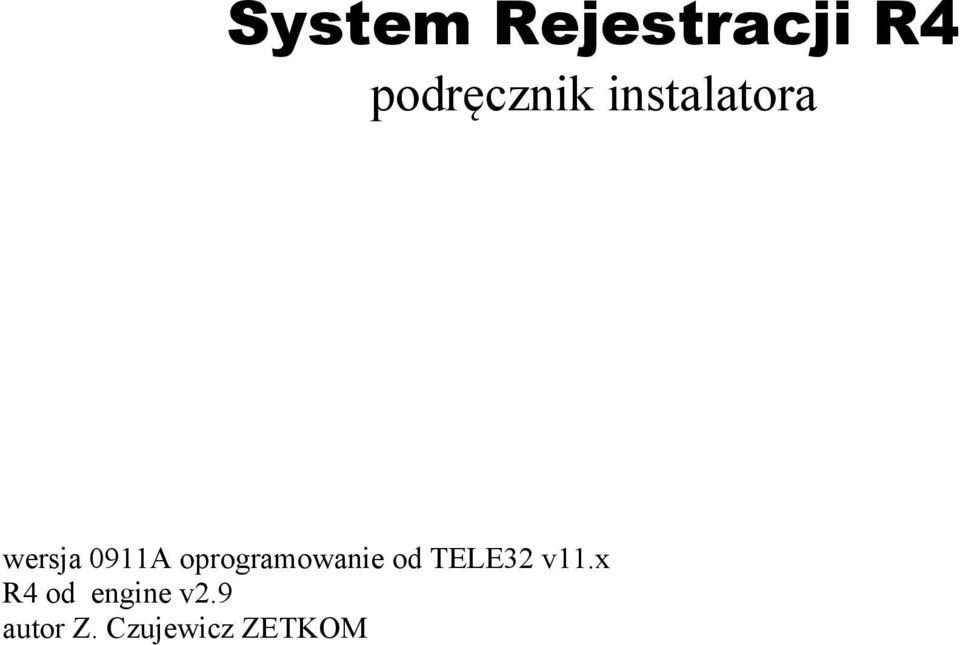 oprogramowanie od TELE32 v11.