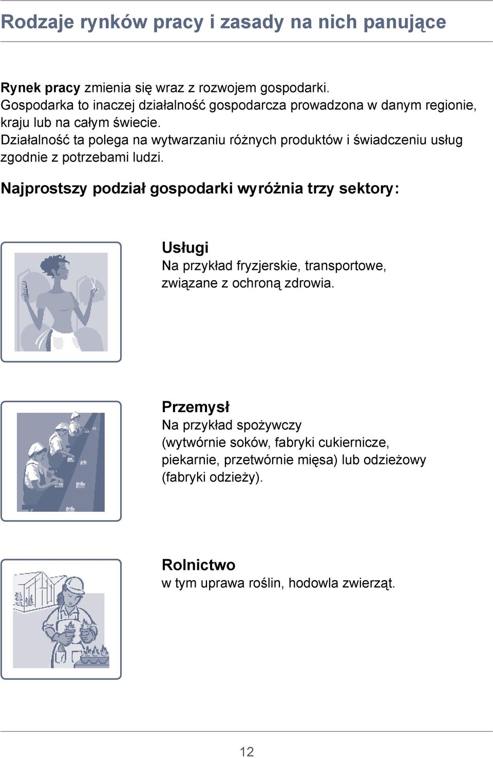 Działalność ta polega na wytwarzaniu różnych produktów i świadczeniu usług zgodnie z potrzebami ludzi.