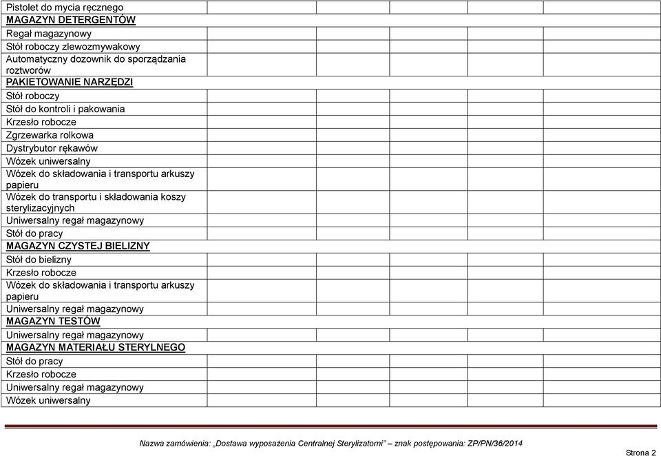 koszy sterylizacyjnych Uniwersalny regał magazynowy Stół do pracy MAGAZYN CZYSTEJ BIELIZNY Stół do bielizny Krzesło robocze Wózek do składowania i transportu arkuszy papieru