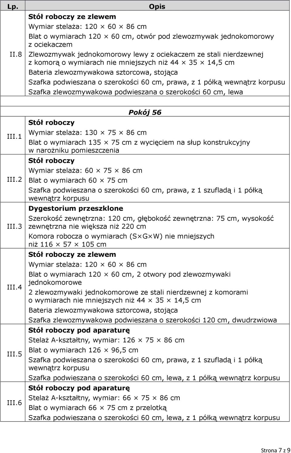 wymiarach nie mniejszych niż 44 35 14,5 cm Bateria zlewozmywakowa sztorcowa, stojąca Szafka podwieszana o szerokości 60 cm, prawa, z 1 półką Szafka zlewozmywakowa podwieszana o szerokości 60 cm, lewa