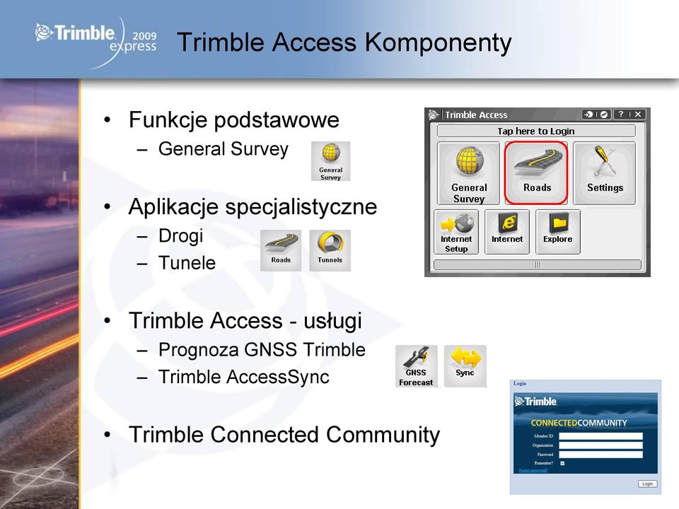 Tunele Trimble Access - usługi Prognoza GNSS