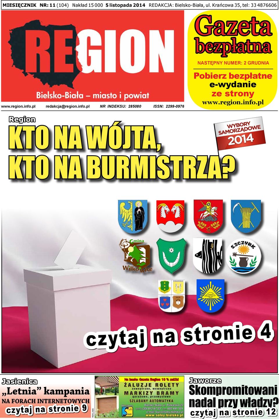 2299-0976 Pobierz bezpłatne e-wydanie ze strony Kto na wójta, kto na burmistrza?