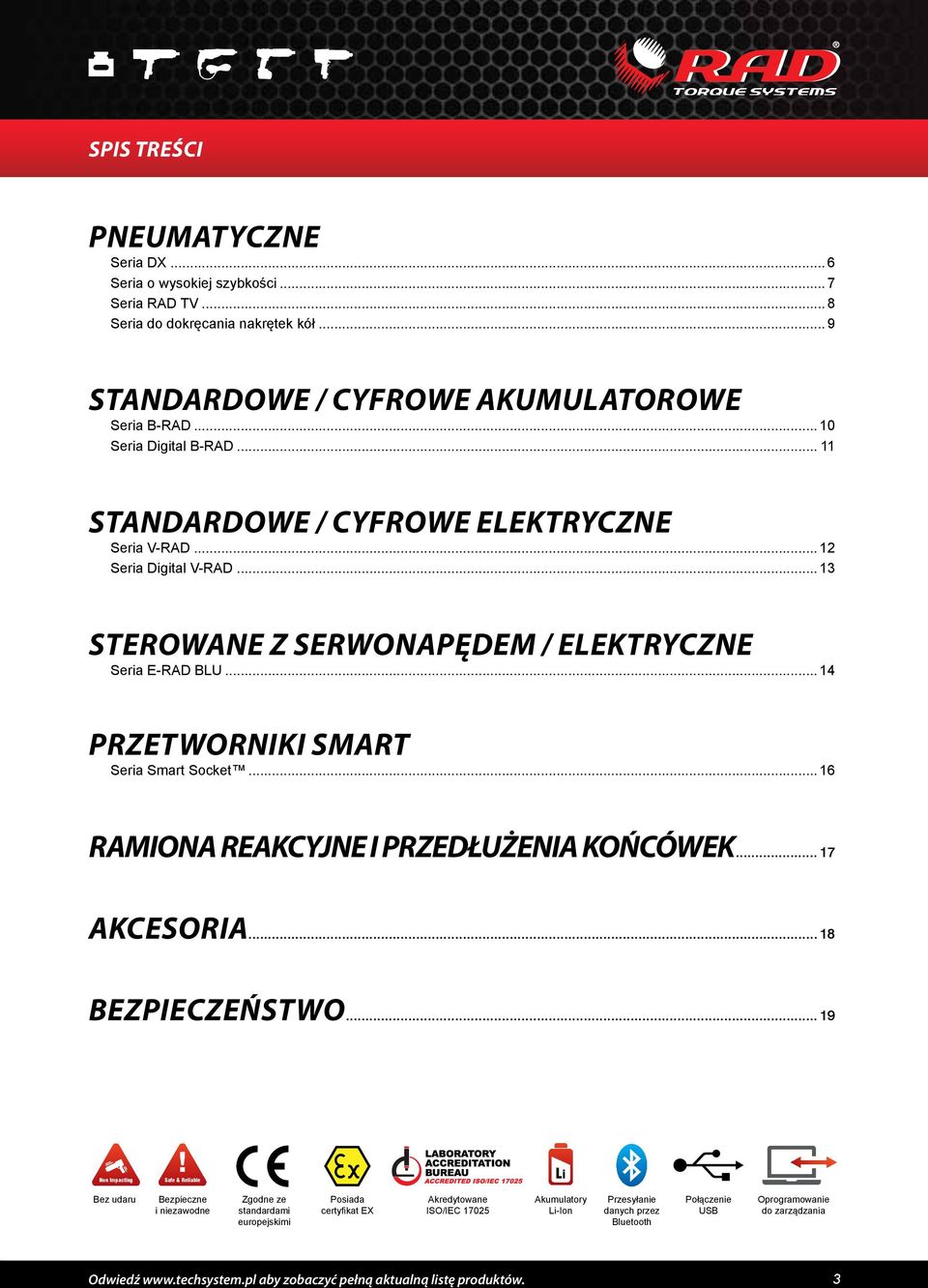 .. 16 RMION REKYjNE i PRZEdłużENI KOńcóWEK... 17 KEsORI... 18 ezpieczeństwo.