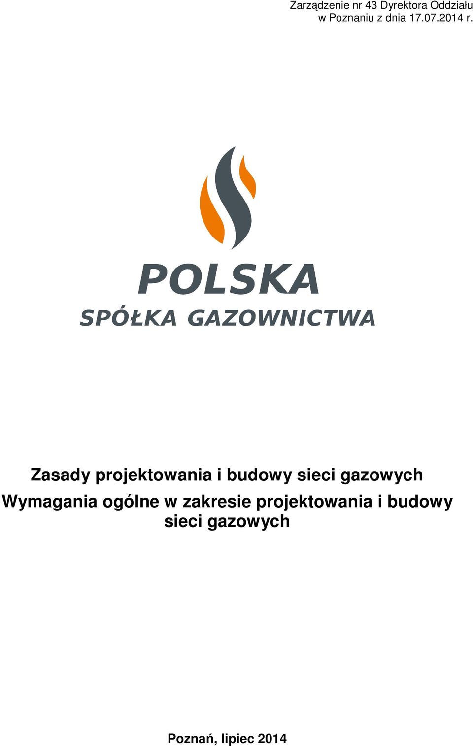 Zasady projektowania i budowy sieci gazowych