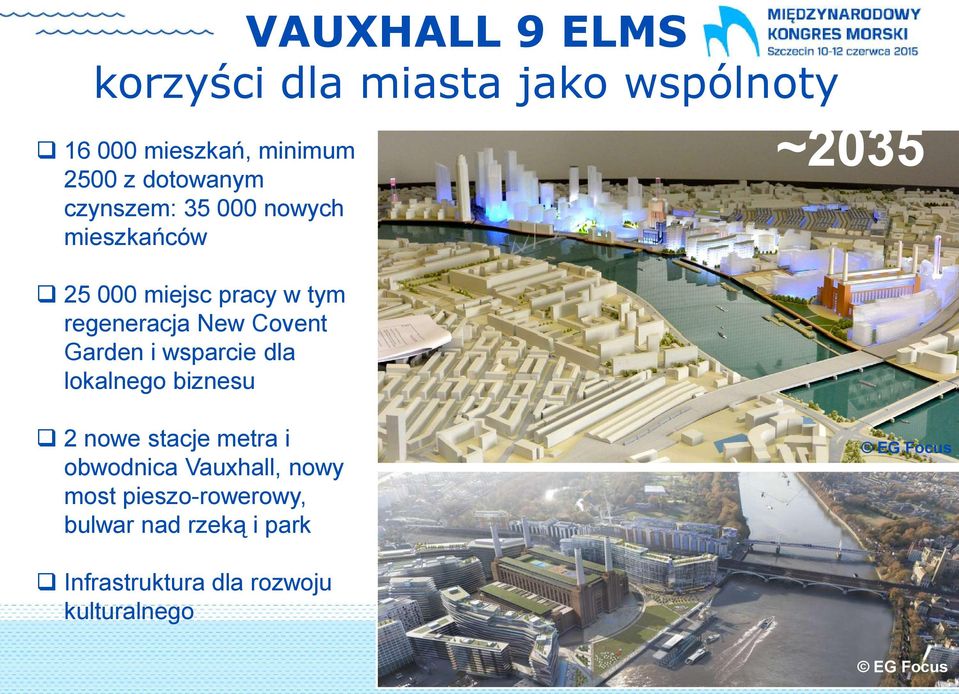 wsparcie dla lokalnego biznesu ~2035 2 nowe stacje metra i obwodnica Vauxhall, nowy most