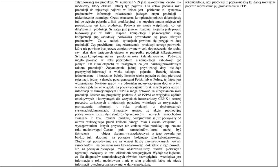 Często ostateczna kompletacja pojazdu dokonuje się już po zejściu pojazdu z linii produkcyjnej i w zupełnie innym miejscu niż prowadzona jest tzw. produkcja.