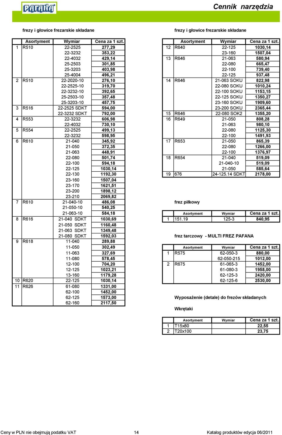 1 R510 22-2525 277,29 12 R640 22-125 1030,14 22-3232 353,22 23-160 1507,04 22-4032 429,14 13 R646 21-063 580,94 25-2503 301,85 22-080 665,47 25-3203 403,98 22-100 739,40 25-4004 496,21 22-125 937,48