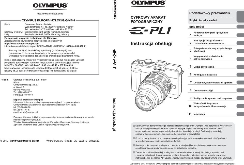 naszych stron internetowych http://www.olympus-europa.