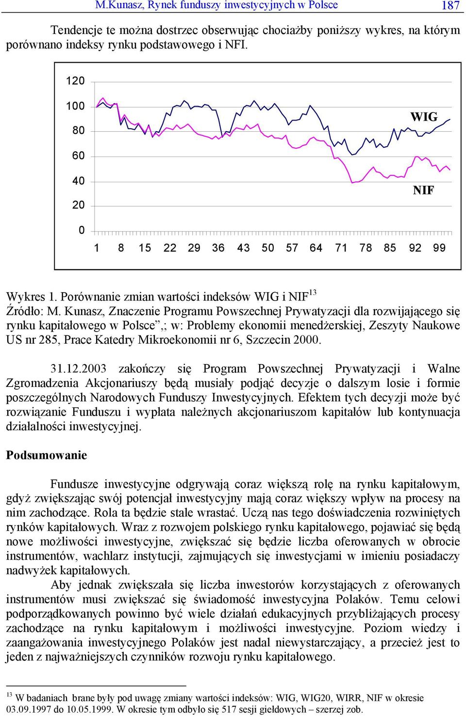 Kunasz, Znaczenie Programu Powszechnej Prywatyzacji dla rozwijającego się rynku kapitałowego w Polsce,; w: Problemy ekonomii menedżerskiej, Zeszyty Naukowe US nr 285, Prace Katedry Mikroekonomii nr