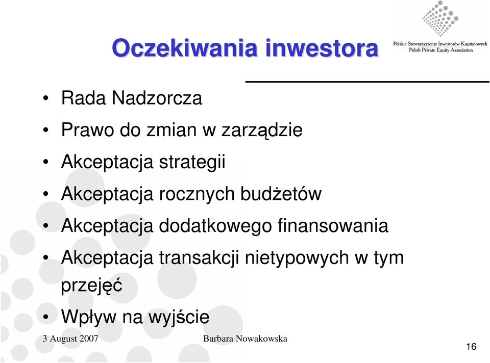 budŝetów Akceptacja dodatkowego finansowania