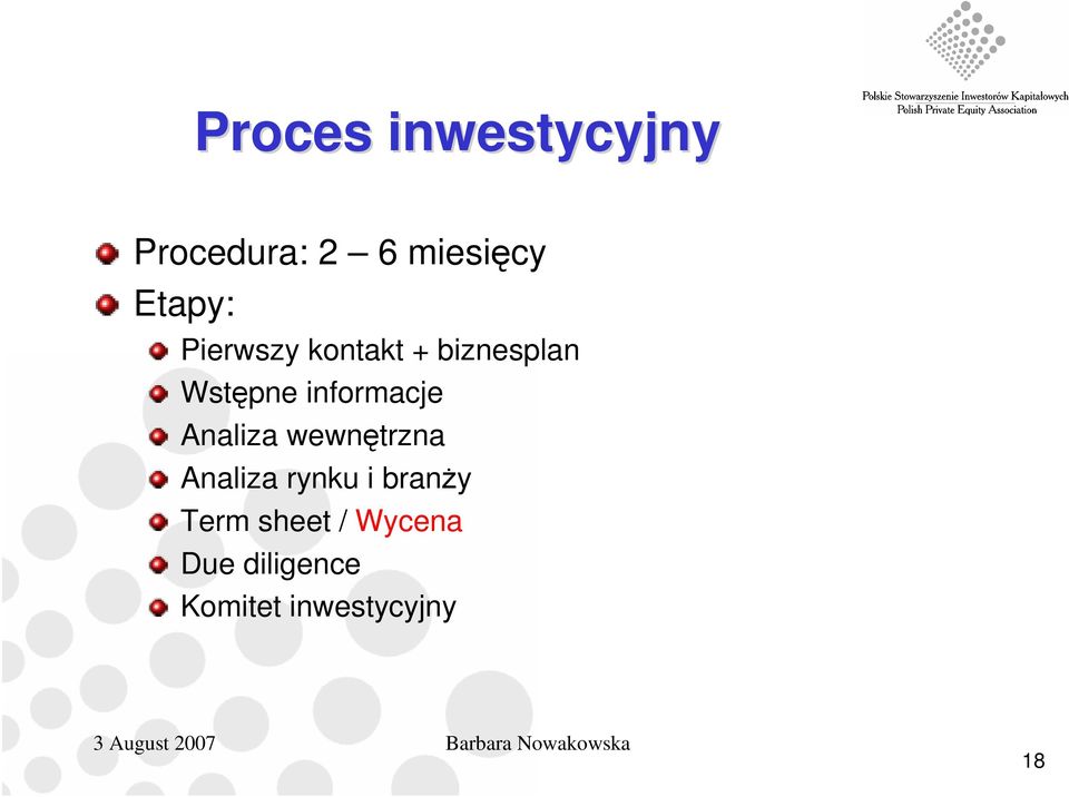 informacje Analiza wewnętrzna Analiza rynku i