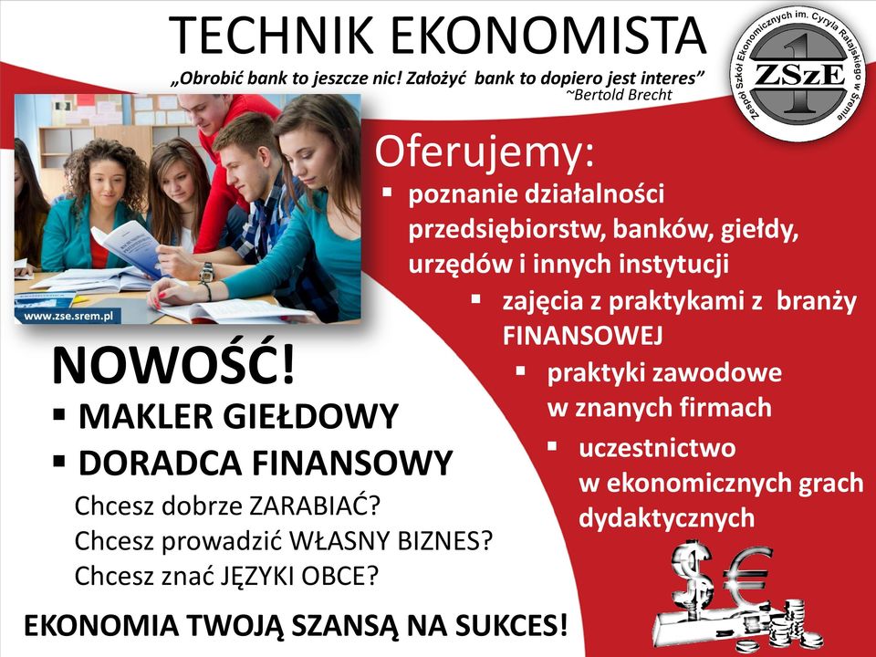 Chcesz znać JĘZYKI OBCE? EKONOMIA TWOJĄ SZANSĄ NA SUKCES!