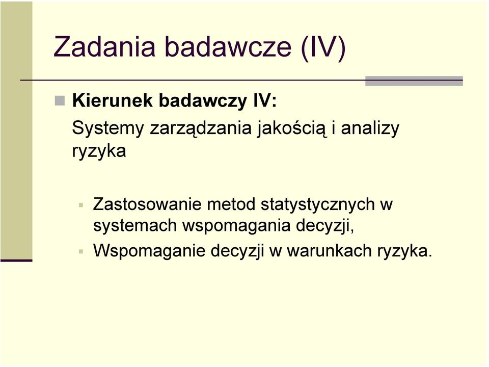 Zastosowanie metod statystycznych w systemach