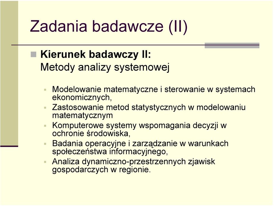 Komputerowe systemy wspomagania decyzji w ochronie środowiska, Badania operacyjne i zarządzanie w