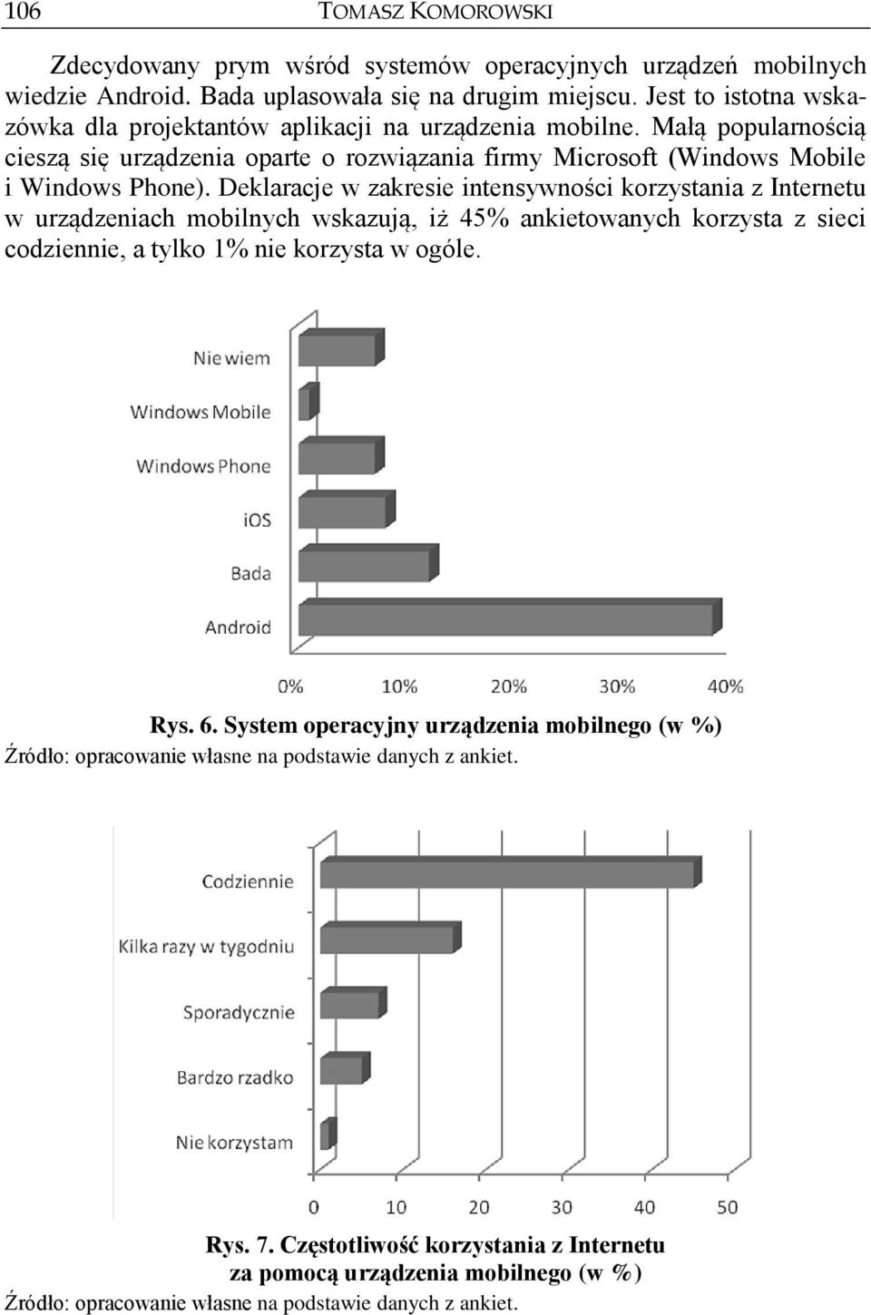 Małą popularnością cieszą się urządzenia oparte o rozwiązania firmy Microsoft (Windows Mobile i Windows Phone).