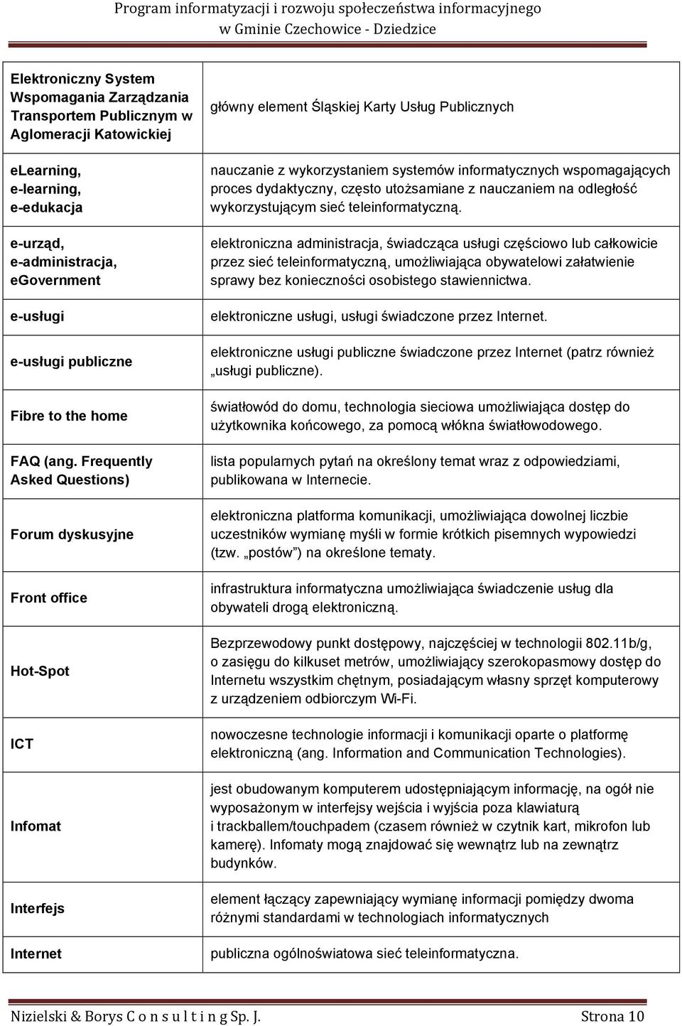 Frequently Asked Questions) Forum dyskusyjne Front office Hot-Spot ICT Infomat Interfejs Internet główny element Śląskiej Karty Usług Publicznych nauczanie z wykorzystaniem systemów informatycznych