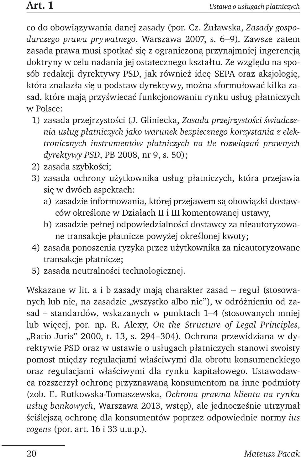 Ze względu na sposób redakcji dyrektywy PSD, jak również ideę SEPA oraz aksjologię, która znalazła się u podstaw dyrektywy, można sformułować kilka zasad, które mają przyświecać funkcjonowaniu rynku