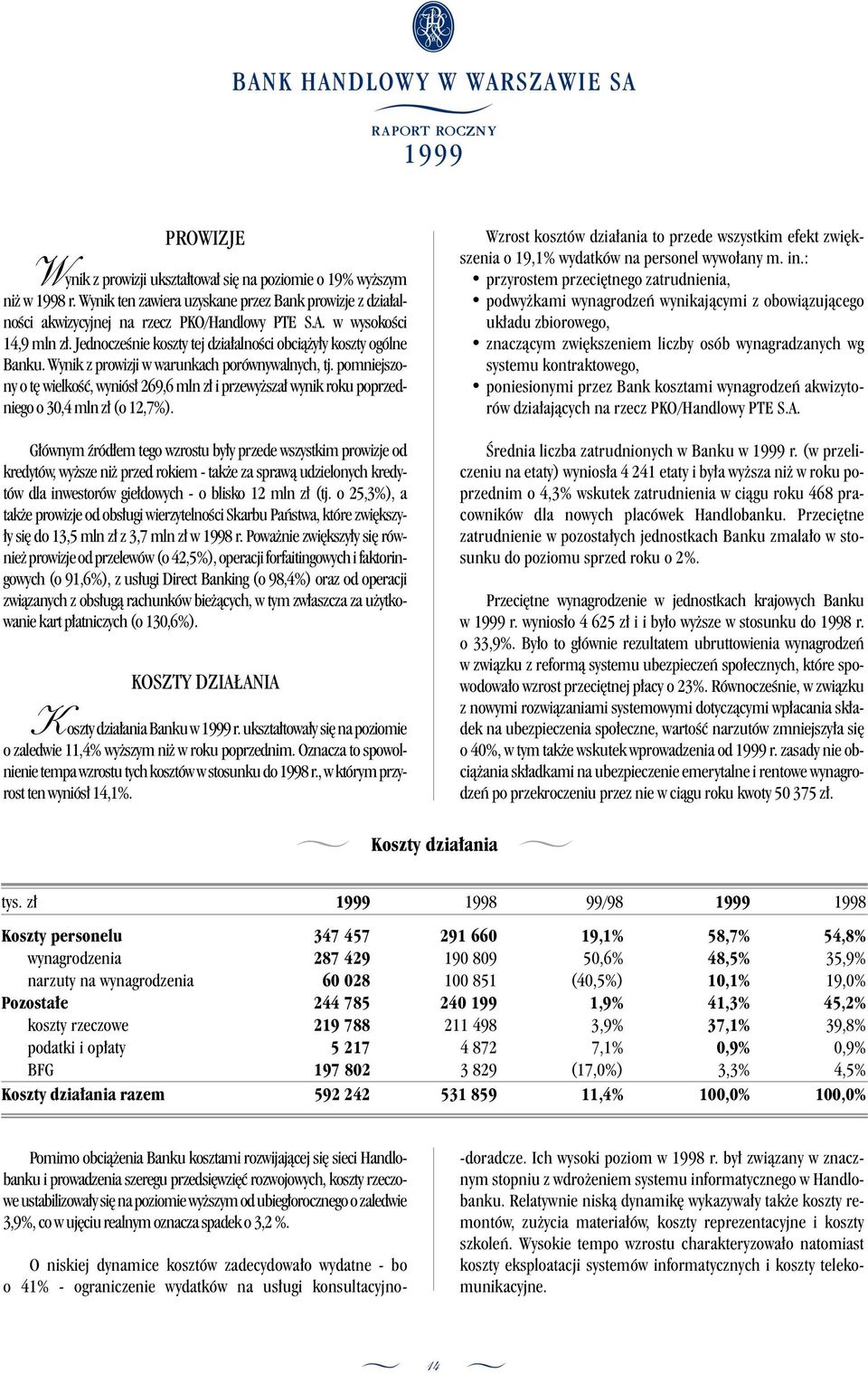 pomniejszony o t wielkoêç, wyniós 269,6 mln z i przewy sza wynik roku poprzedniego o 30,4 mln z (o 12,7%).