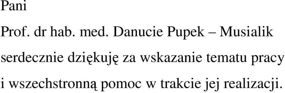 dziękuję za wskazanie tematu pracy