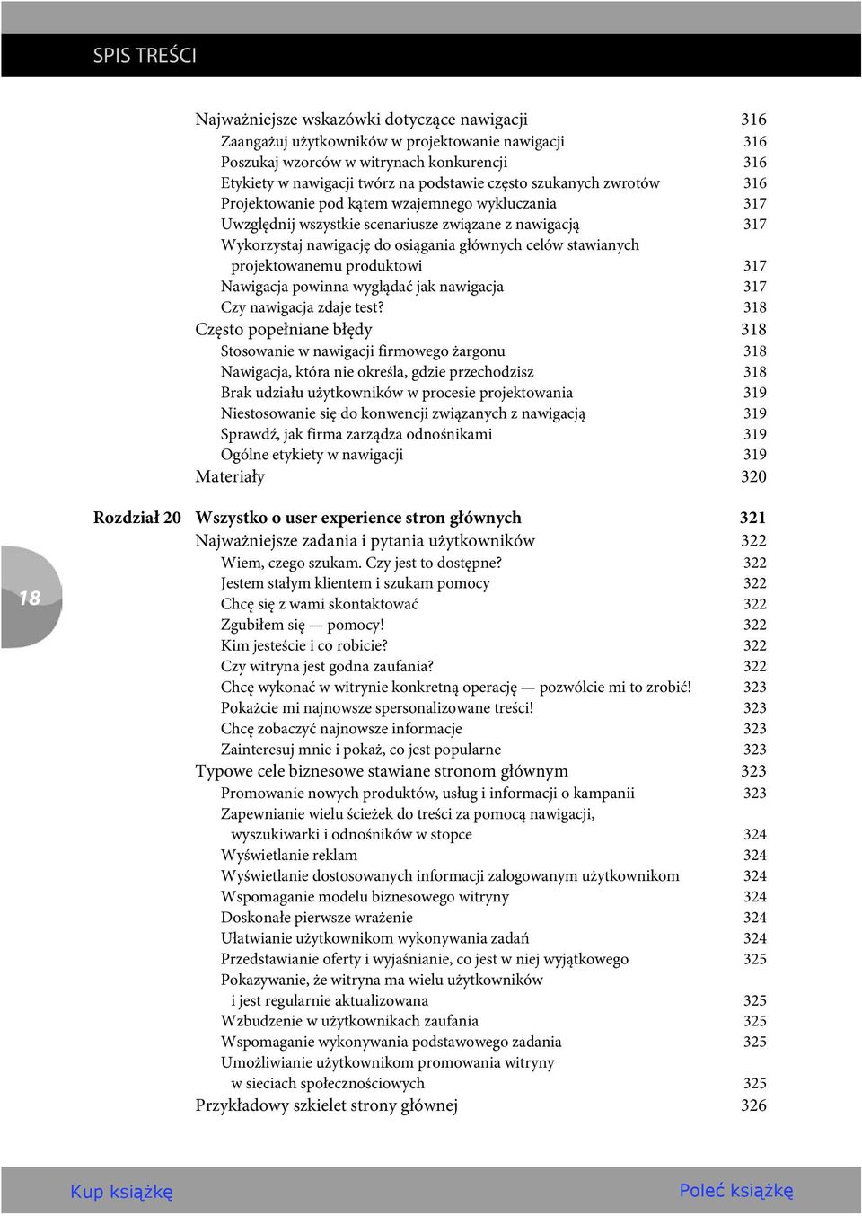 projektowanemu produktowi 317 Nawigacja powinna wyglądać jak nawigacja 317 Czy nawigacja zdaje test?