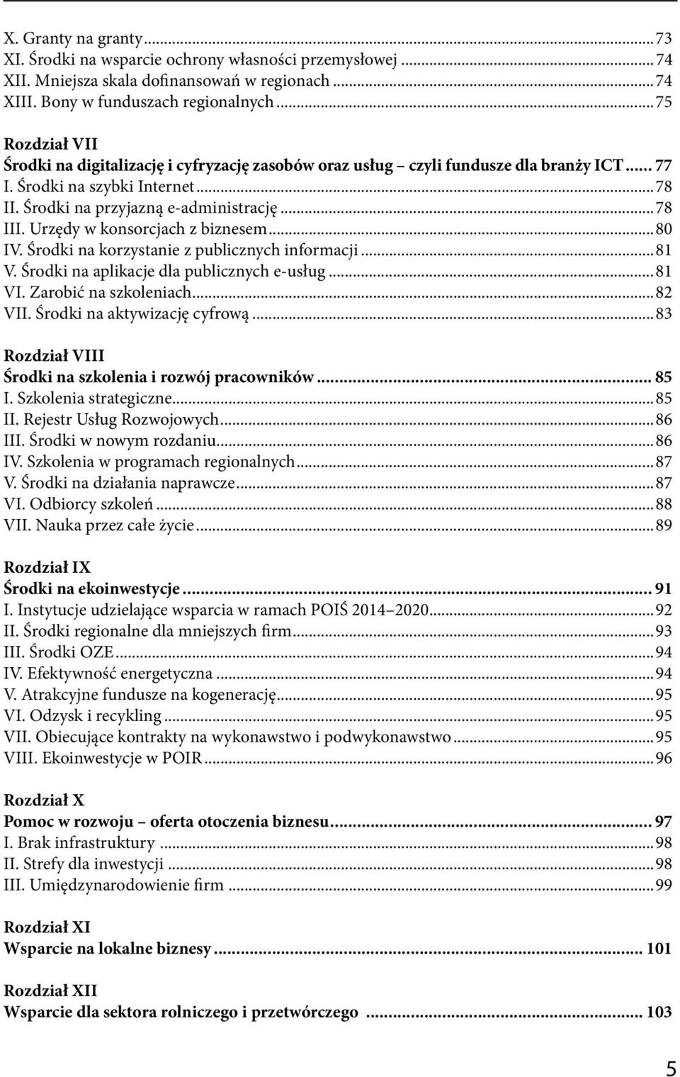 Urzędy w konsorcjach z biznesem...80 IV. Środki na korzystanie z publicznych informacji...81 V. Środki na aplikacje dla publicznych e-usług...81 VI. Zarobić na szkoleniach...82 VII.