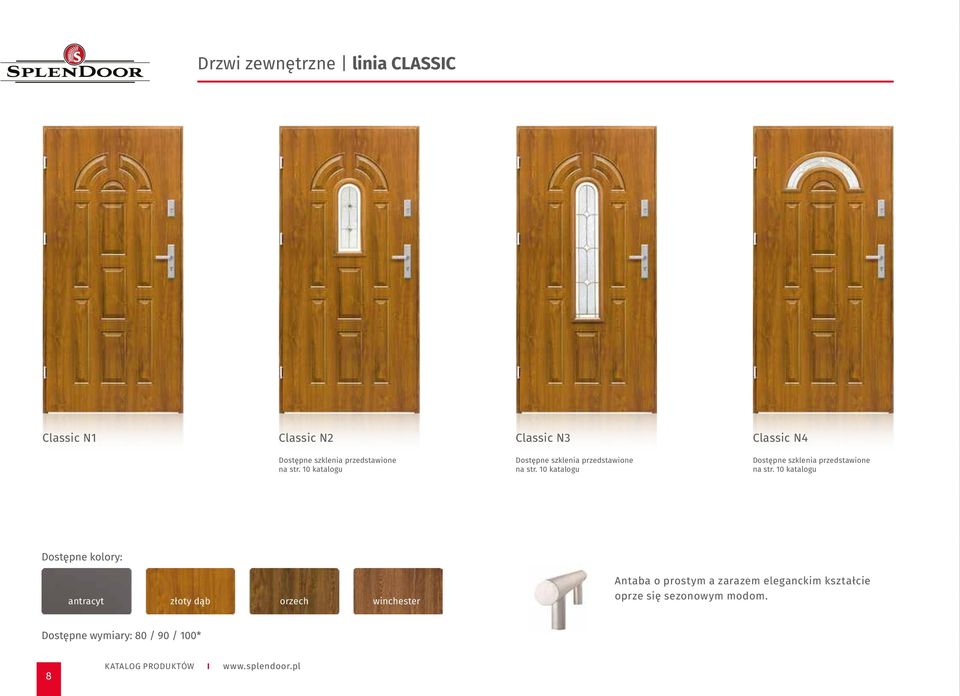 10 katalogu Dostępne szklenia przedstawione na str.