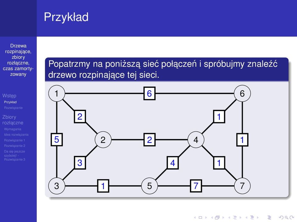 znaleźć drzewo rozpinajace tej