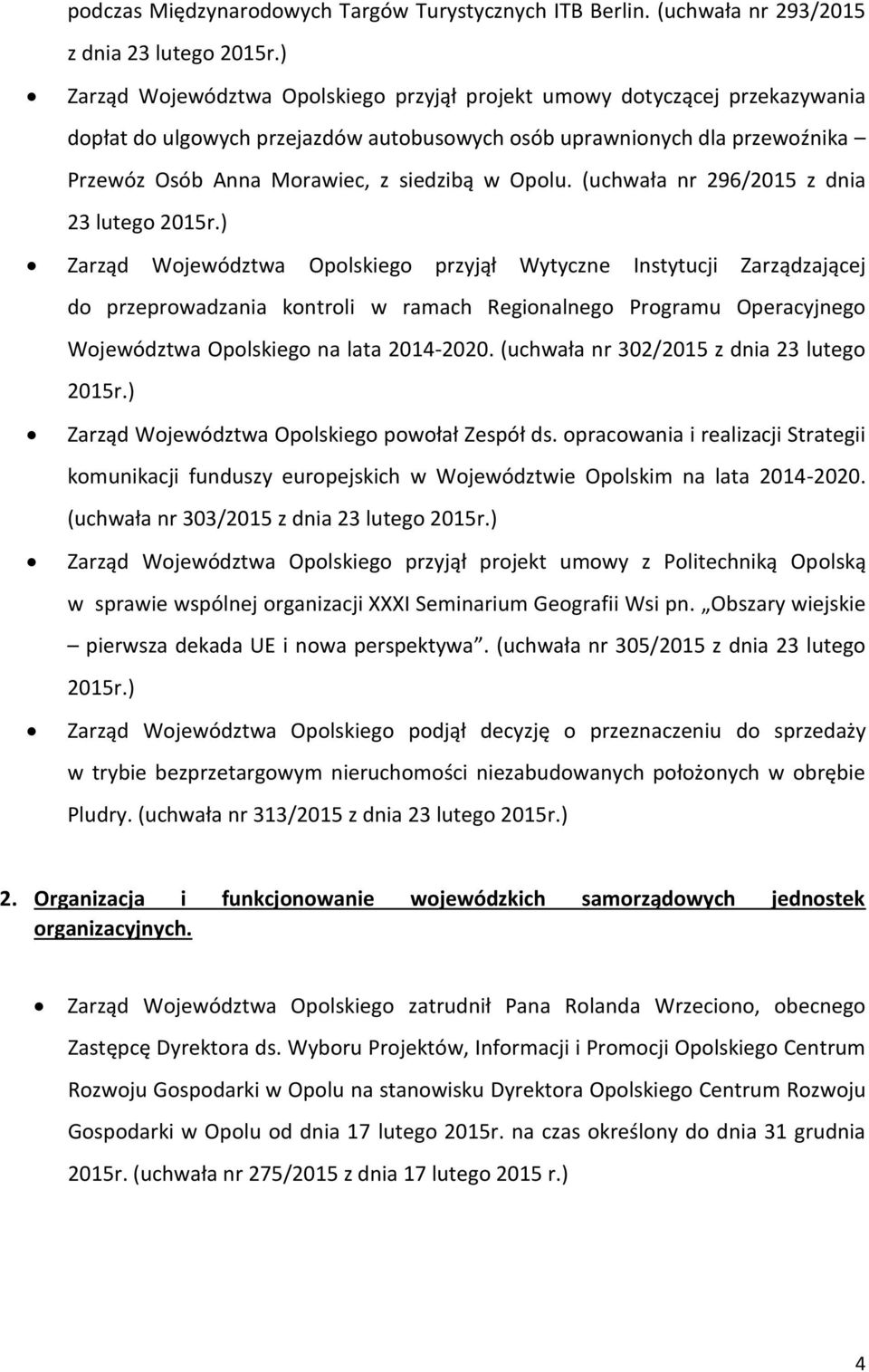 (uchwała nr 296/2015 z dnia 23 lutego 2015r.