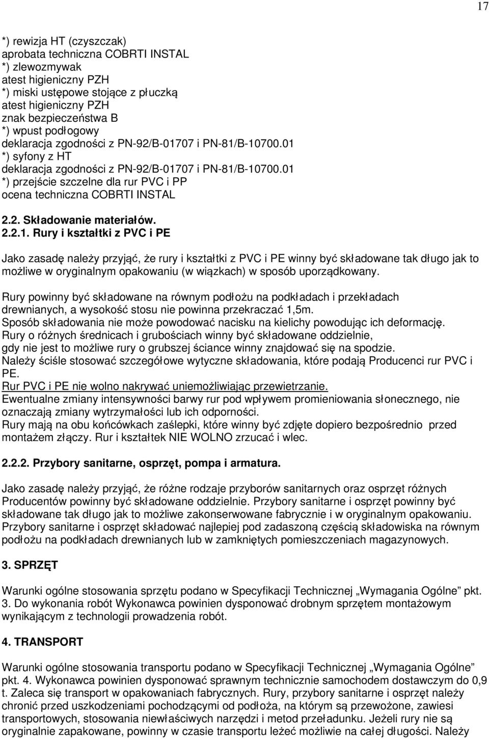 2. Składowanie materiałów. 2.2.1.