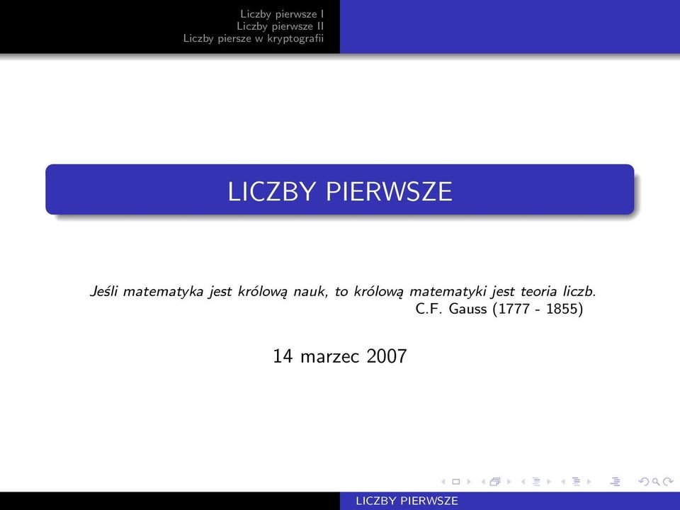 matematyki jest teoria liczb.