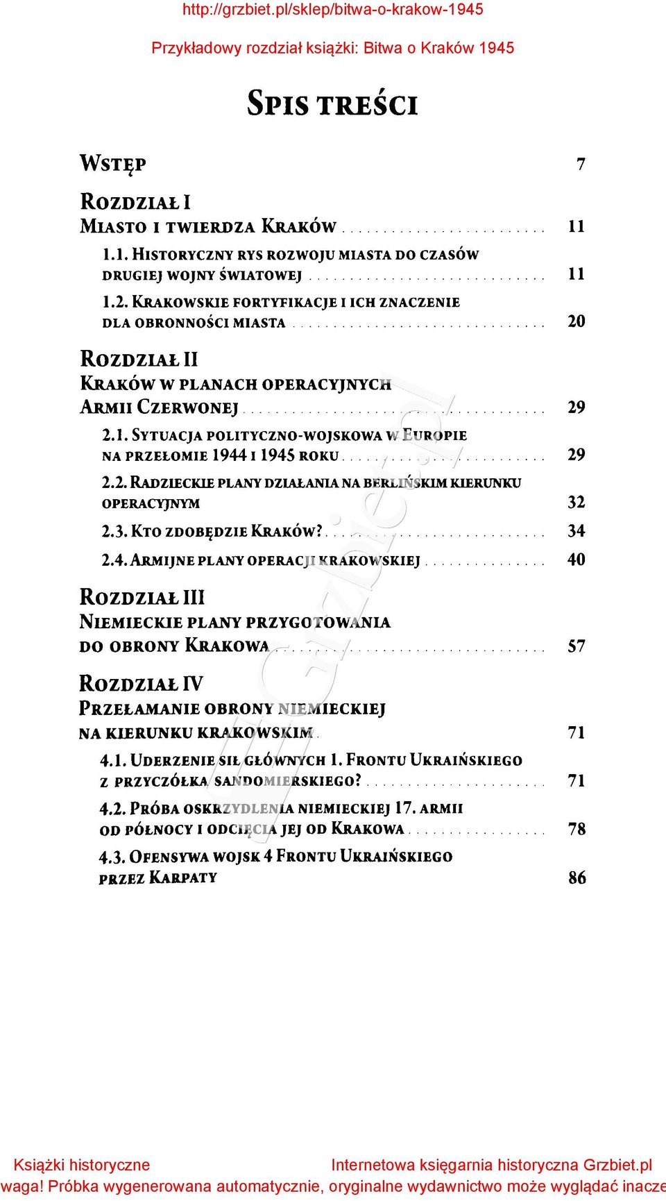 29 2.2. RADZIECKIE PLANY DZIALANIA NA BERLIŃSKIM KIERUNKU OPERA~ 32 2.3. KTO ZDOBĘDZIE KRAKów?. 34 2.4. ARMIJNE PLANY OPERACJI KRAKOWSKIEJ.