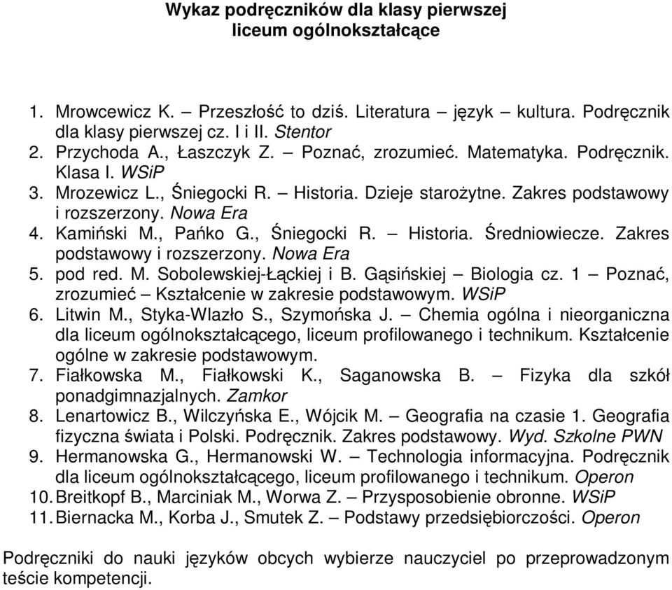 Lenartowicz B., Wilczyńska E., Wójcik M. Geografia na czasie 1.