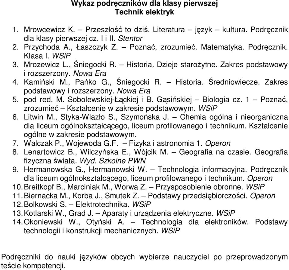 WSiP 14. Okoniewski W., Otyński A.