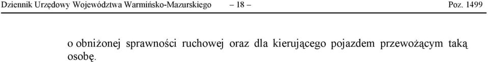 1499 o obniżonej sprawności ruchowej