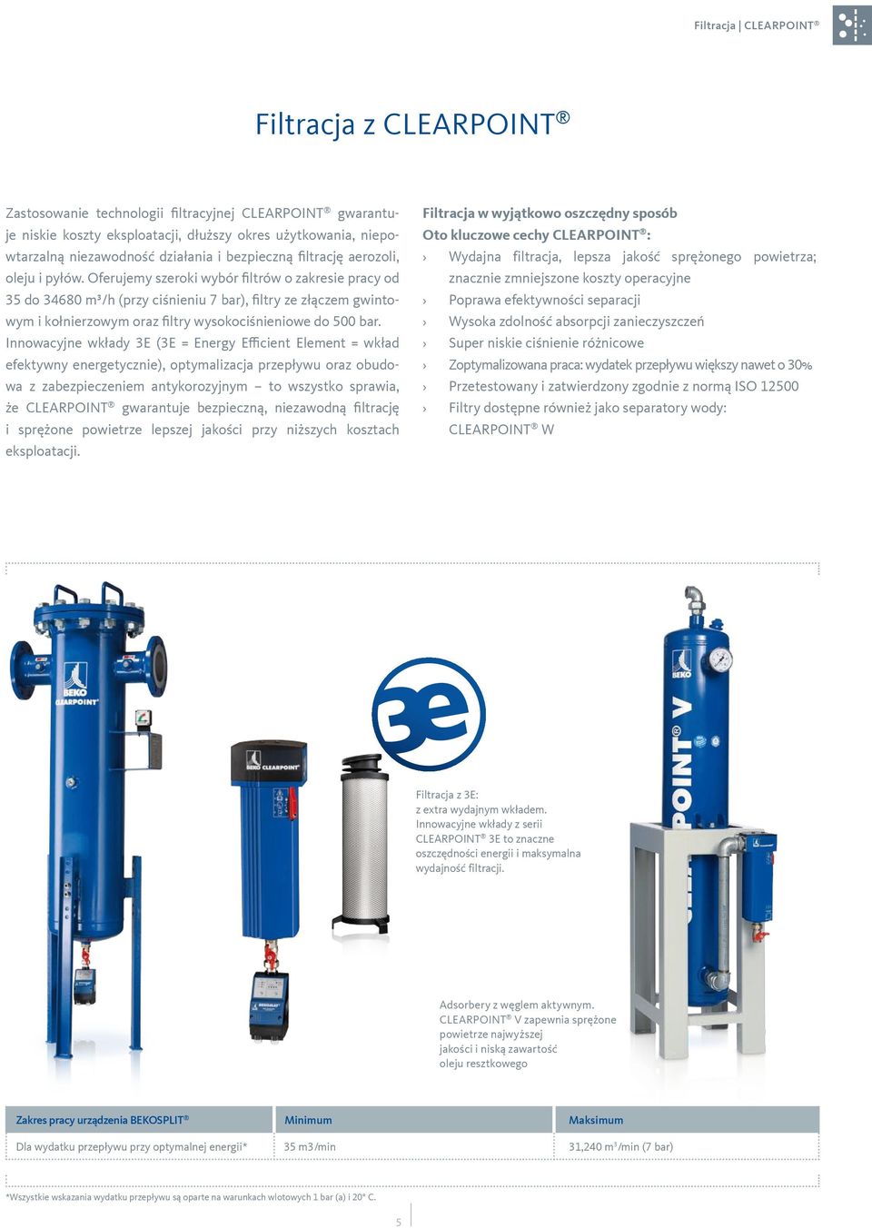 Oferujemy szeroki wybór filtrów o zakresie pracy od 35 do 34680 m³/h (przy ciśnieniu 7 bar), filtry ze złączem gwintowym i kołnierzowym oraz filtry wysokociśnieniowe do 500 bar.