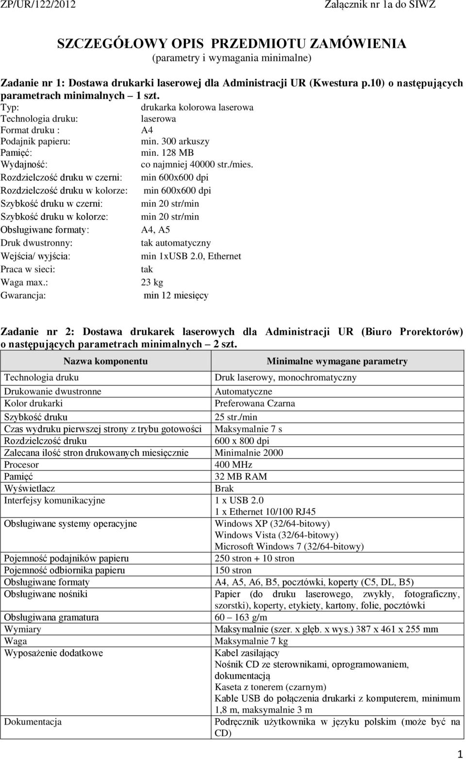 128 MB Wydajność: co najmniej 40000 str./mies.