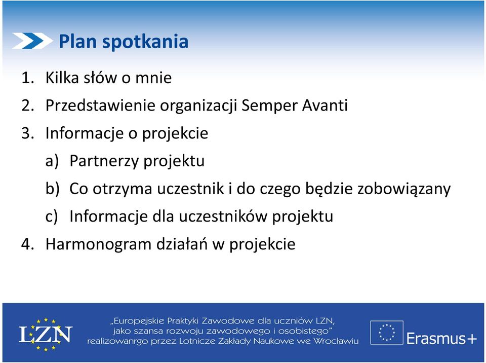 Informacje o projekcie a) Partnerzy projektu b) Co otrzyma