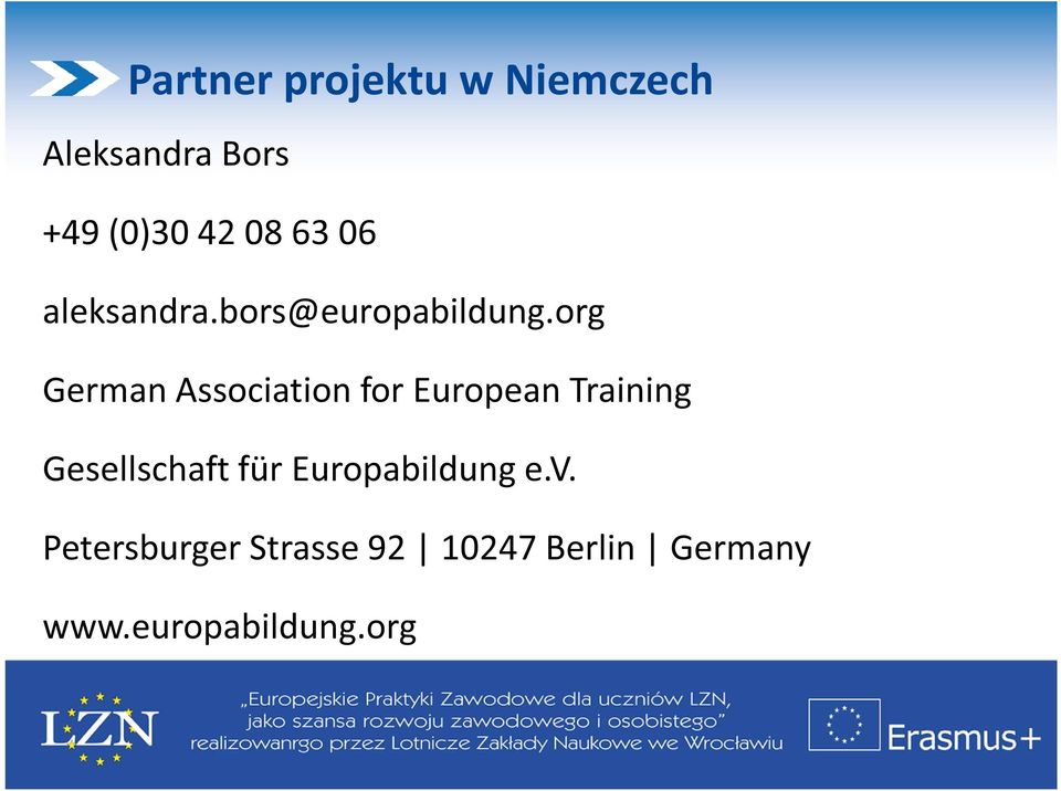 org German Association for European Training Gesellschaft