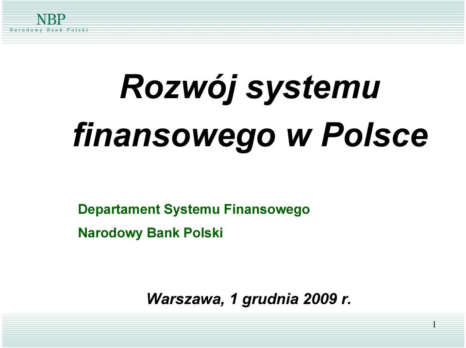 Finansowego Narodowy Bank