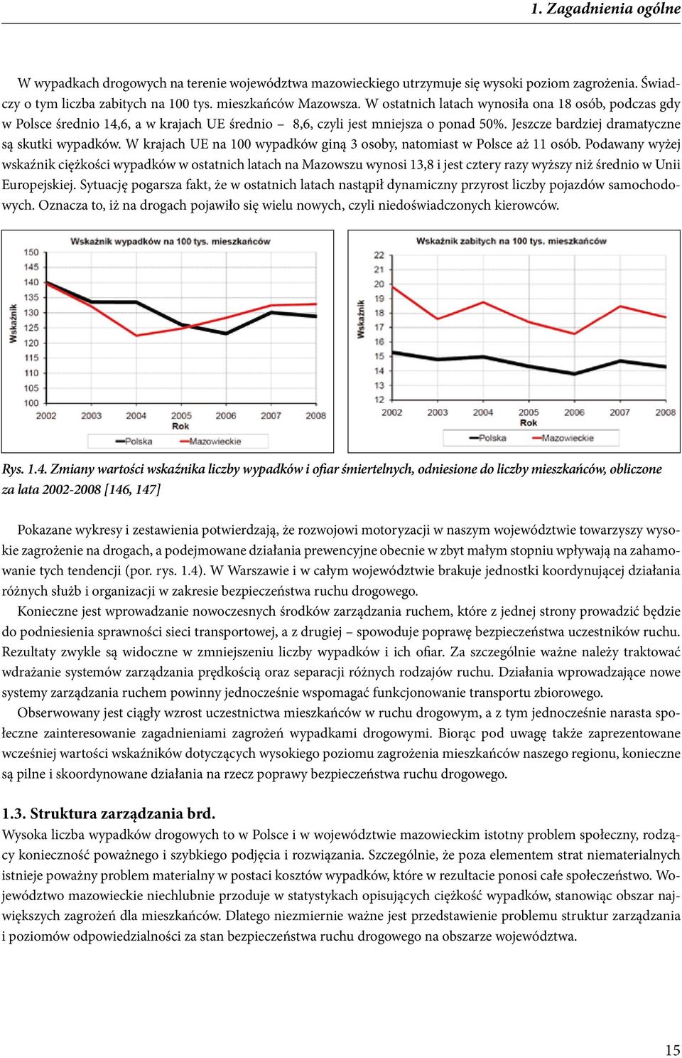 W krajach UE na 100 wypadków giną 3 osoby, natomiast w Polsce aż 11 osób.