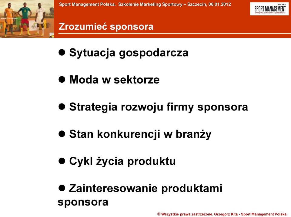 sponsora Stan konkurencji w branży Cykl