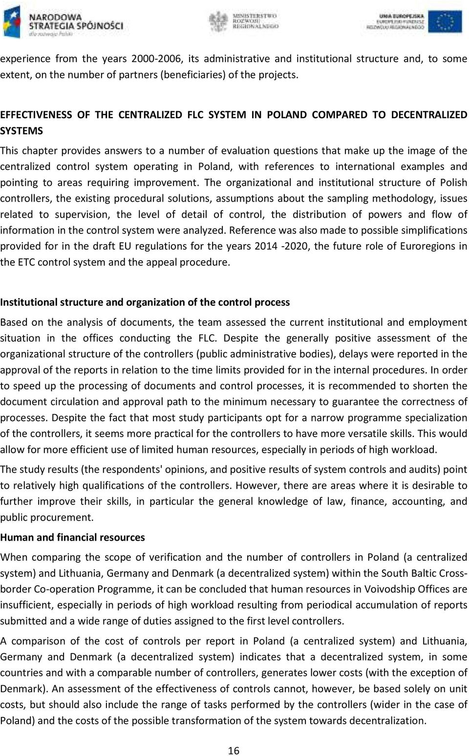 control system operating in Poland, with references to international examples and pointing to areas requiring improvement.