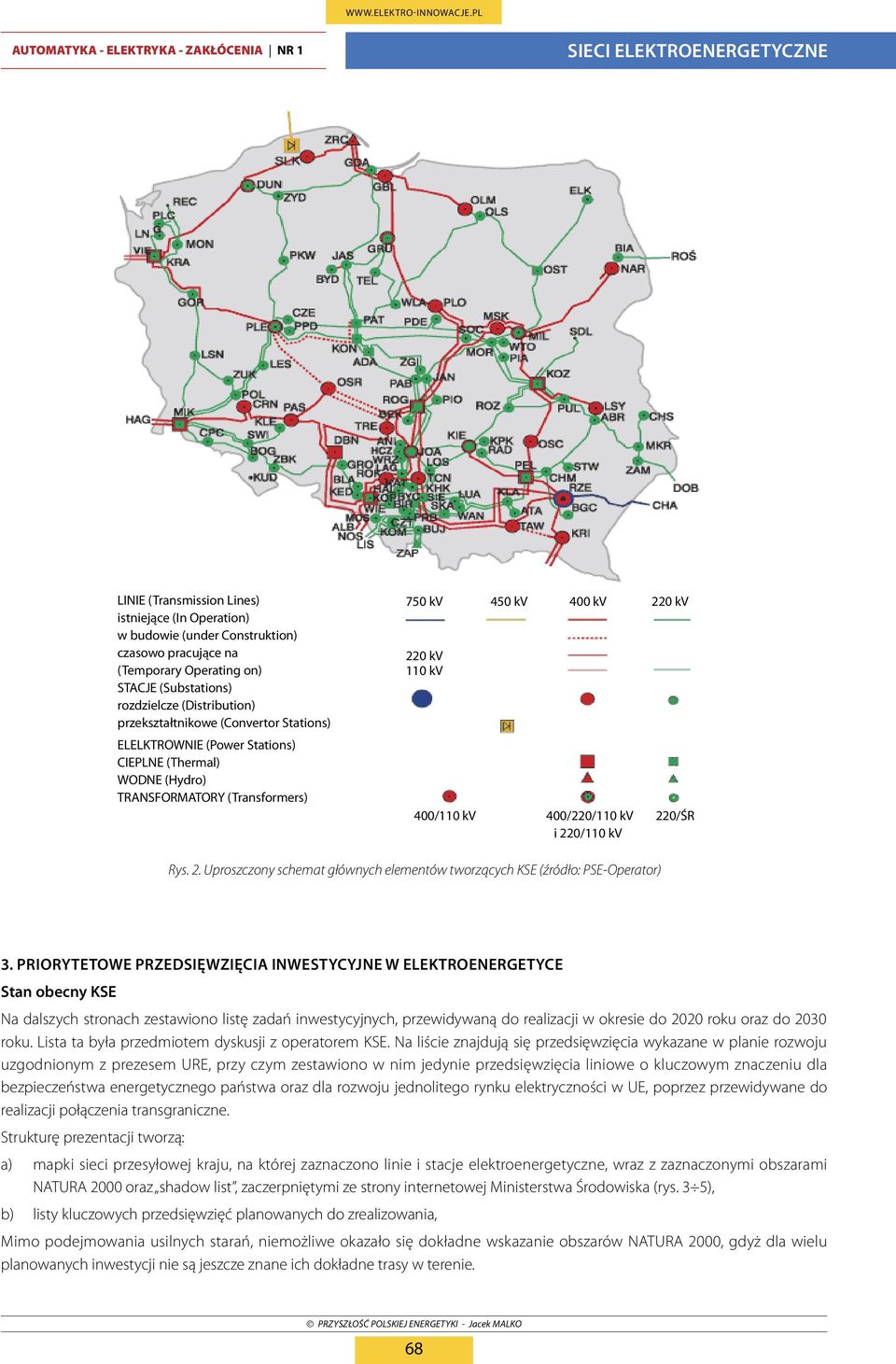 kv Rys. 2. Uproszczony schemat głównych elementów tworzących KSE (źródło: PSE-Operator) 3.